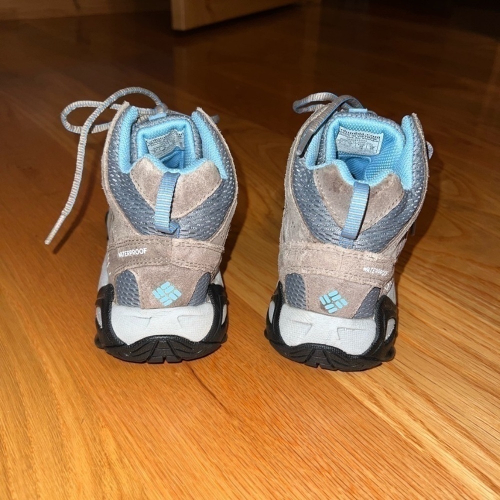 Columbia Women’s Armitage lane mid waterproof grey steel blue sky and brown hiki - Picture 5 of 7